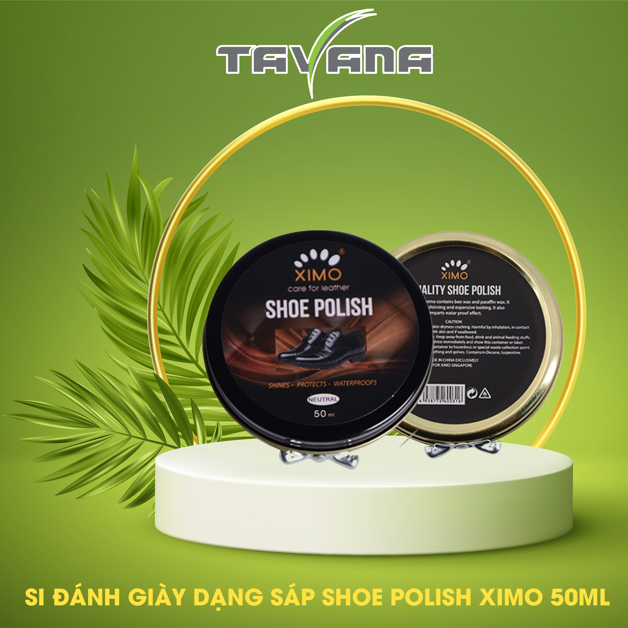 Xi vệ sinh giày dạng sáp XIMO giúp sáng bóng bổ sung màu 50ml