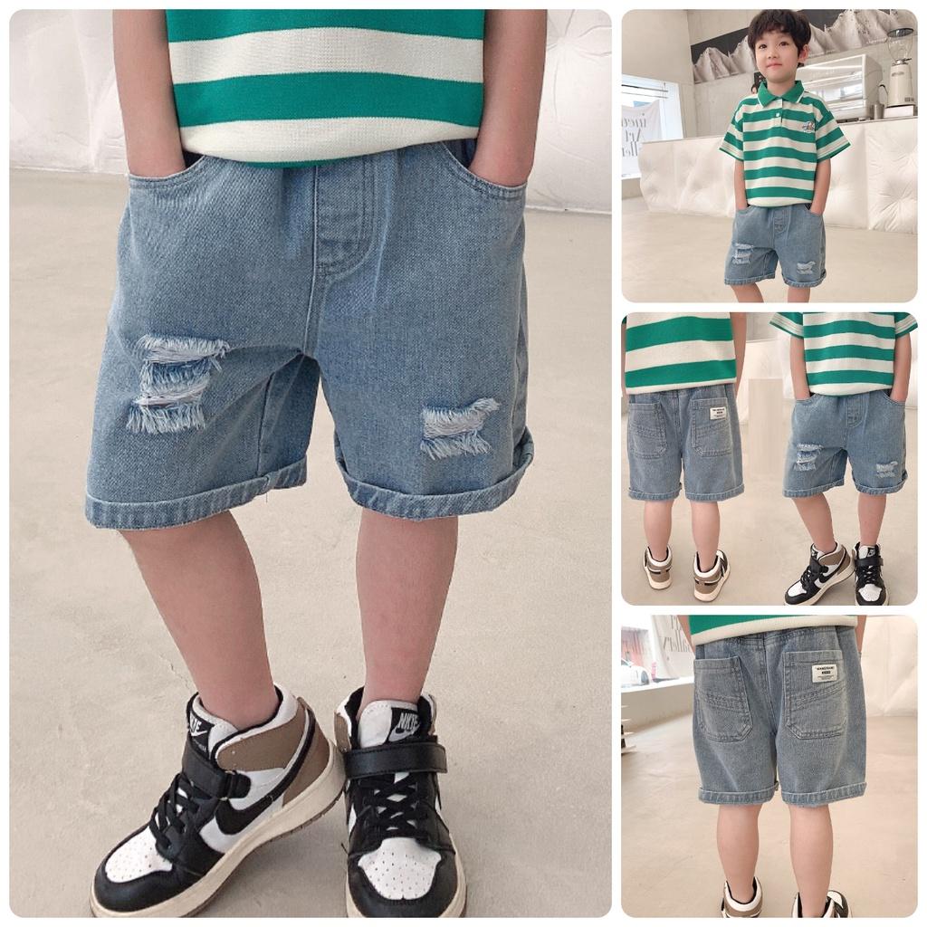 QN8 Size90-150(9-35kg) Quần jean bé trai (Quần short lửng đùi XILIBA) Thời trang trẻ Em hàng quảng châu