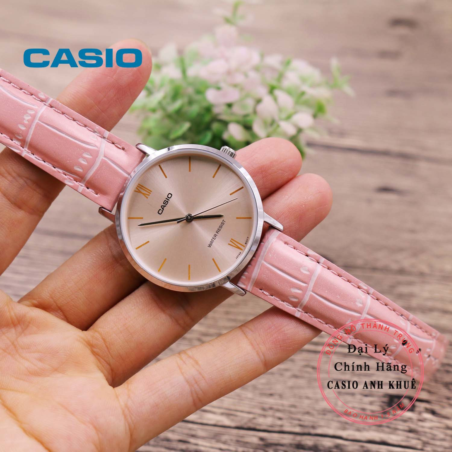 Đồng hồ Casio nữ dây da LTP-VT01L-4BUDF (34mm)