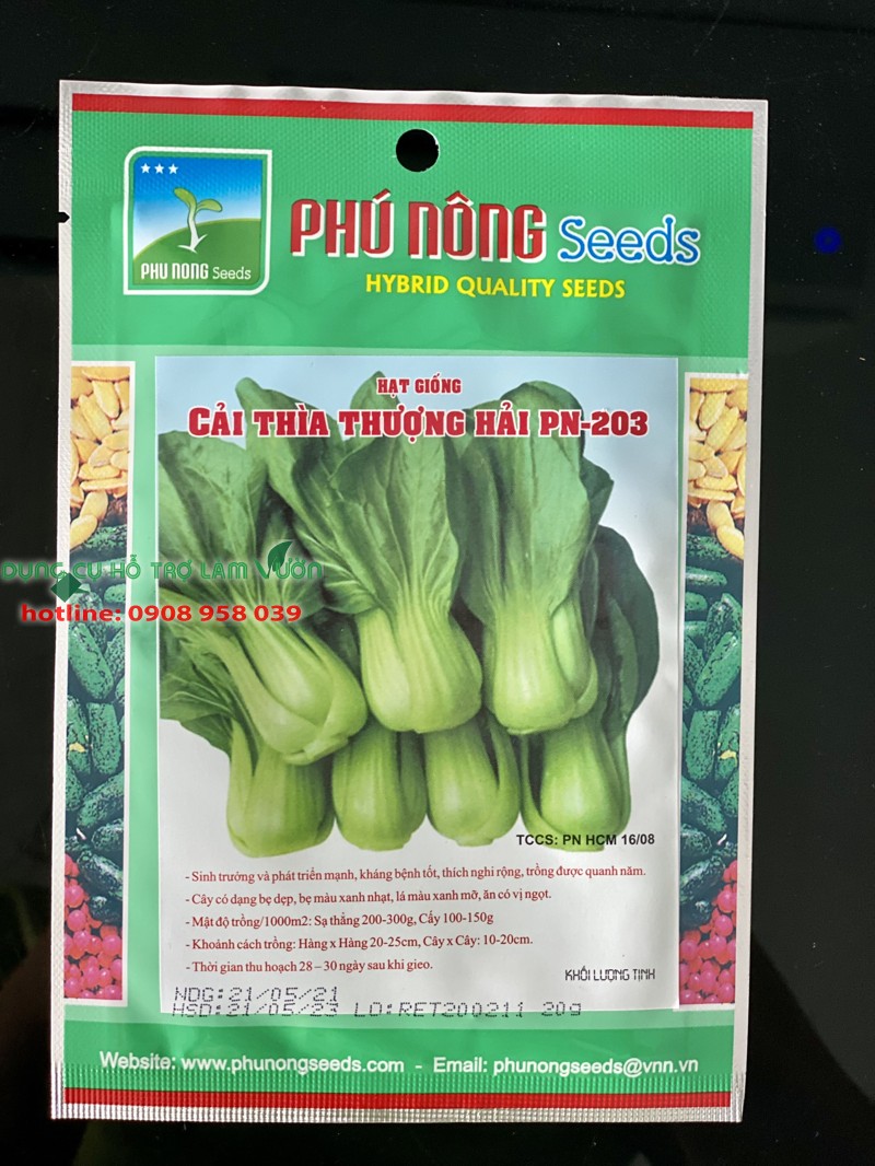 HẠT GIỐNG CẢI THÌA THƯỢNG HẢI - PHÚ NÔNG