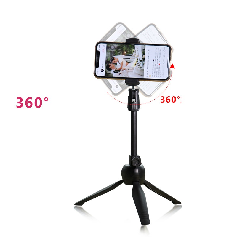 Giá đỡ kẹp điện thoại gấp gọn kiêm gậy tự sướng Seflie 3 chân xoay 360 độ, dùng livestream, giải trí, quay phim