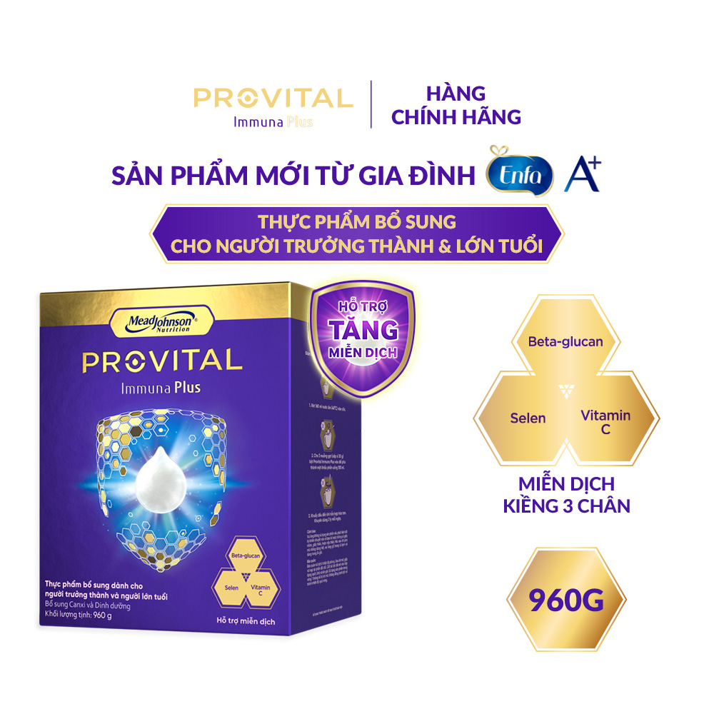 Sữa cho người trưởng thành và lớn tuổi Provital Immuna Plus 960G - Giúp tăng cường hệ miễn dịch