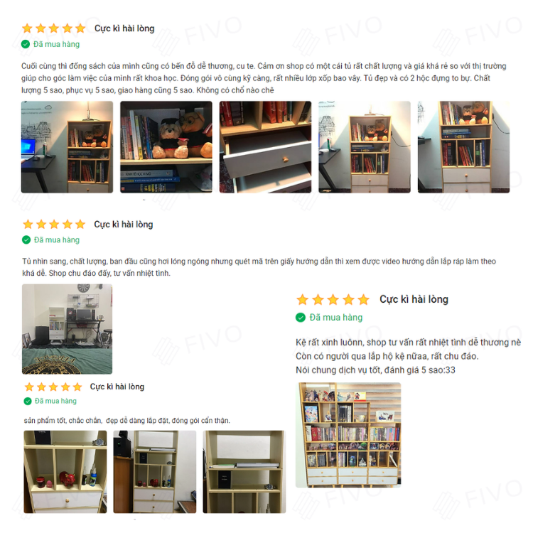 Tủ Đựng Sách Gỗ MDF FIVO FB61 Phong Cách Hàn Quốc - Hàng Chính Hãng