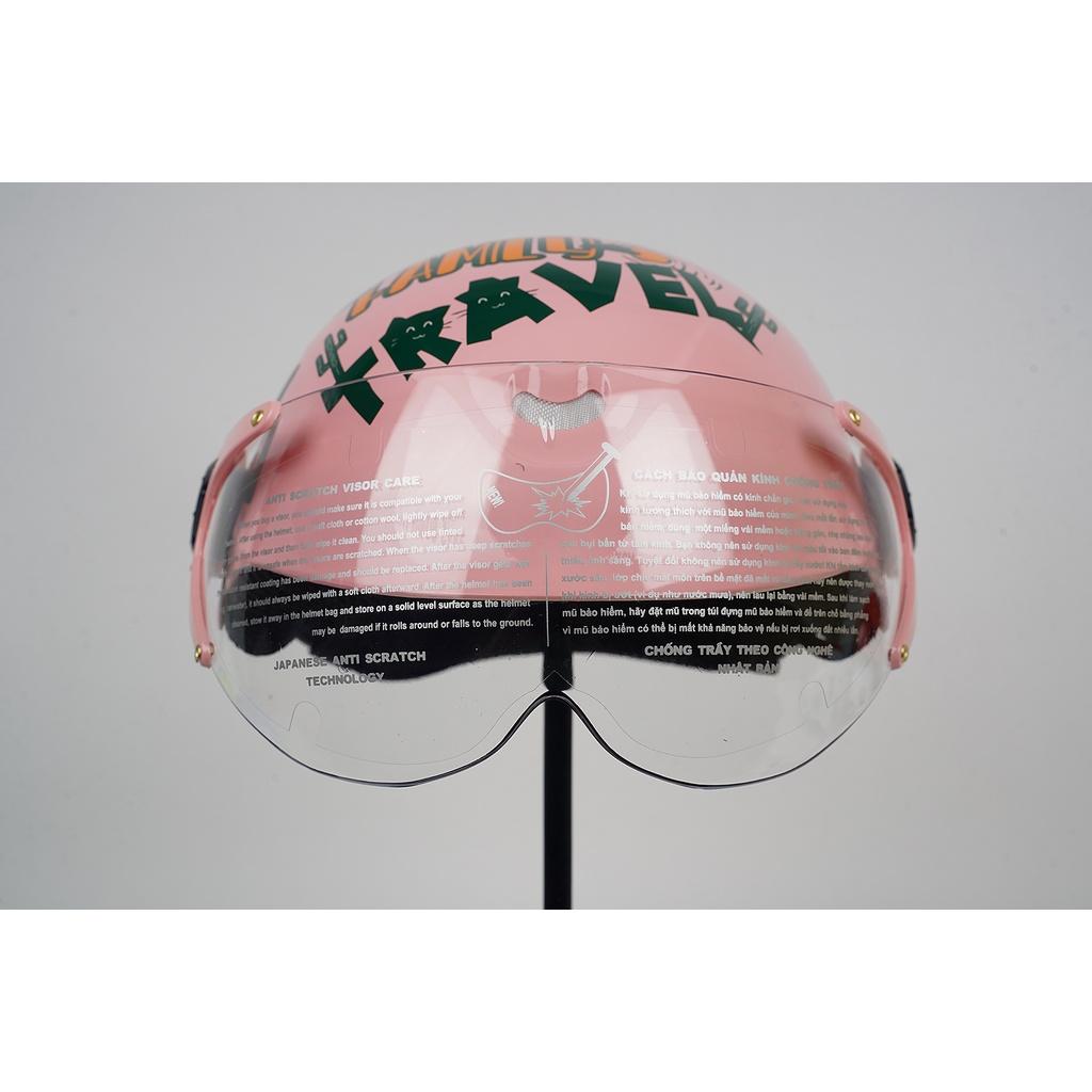 Mũ Bảo Hiểm Trẻ Em CHITA HELMETS CT25 Tem Mèo Du lịch