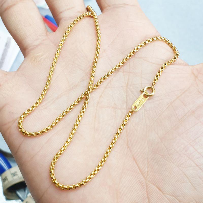 Dây chuyền ống vuông 2mm titanium cho Trẻ em - Dùng tắm rửa thoải mái không đen