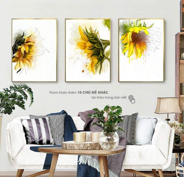 BỘ 3 TRANH TREO TƯỜNG PHONG CÁCH BẮC ÂU, IN TRÊN VẢI CANVAS CHẤT LƯỢNG CAO