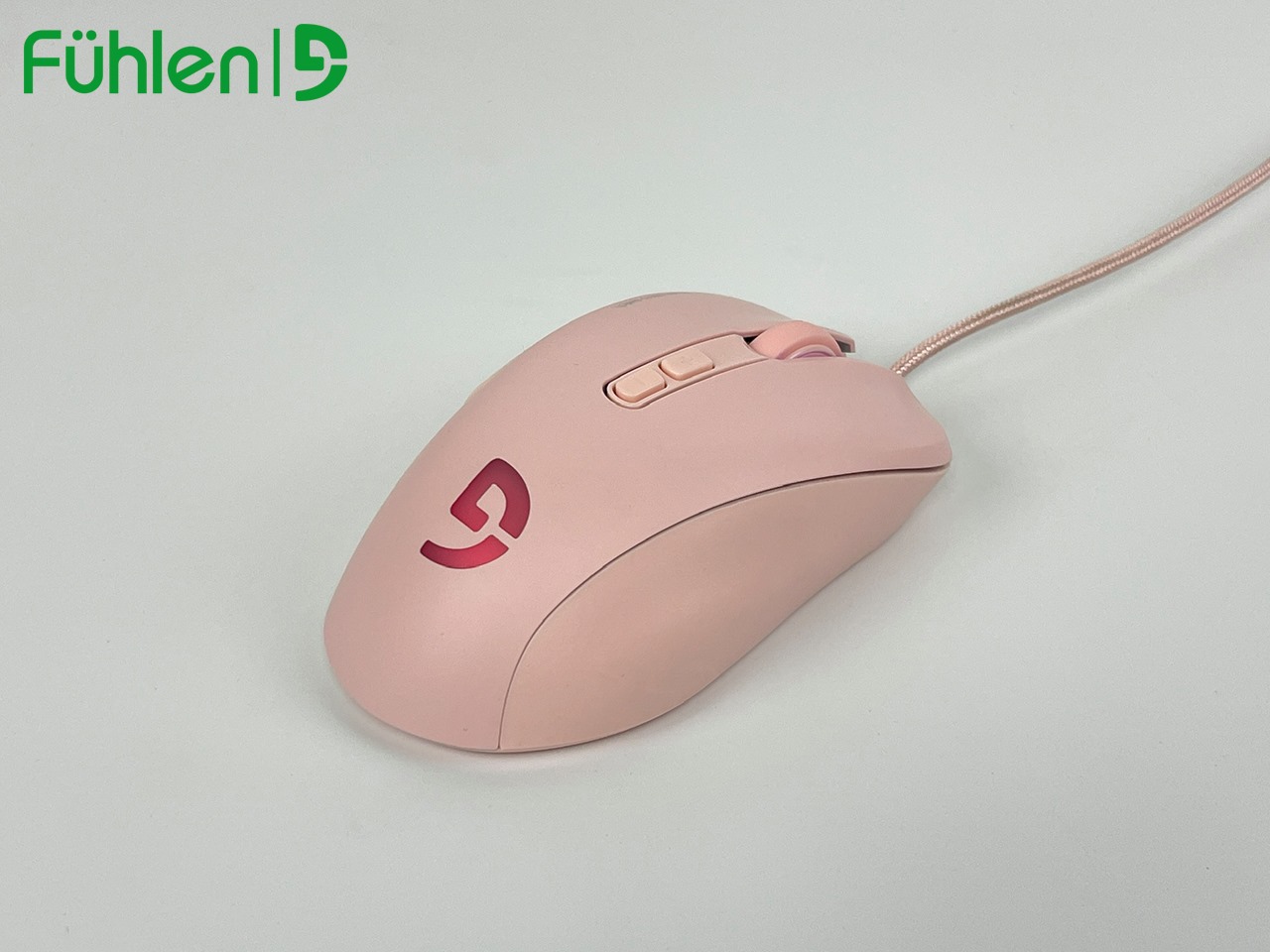 Chuột có dây game Fuhlen G90 pink - Hàng chính hãng.