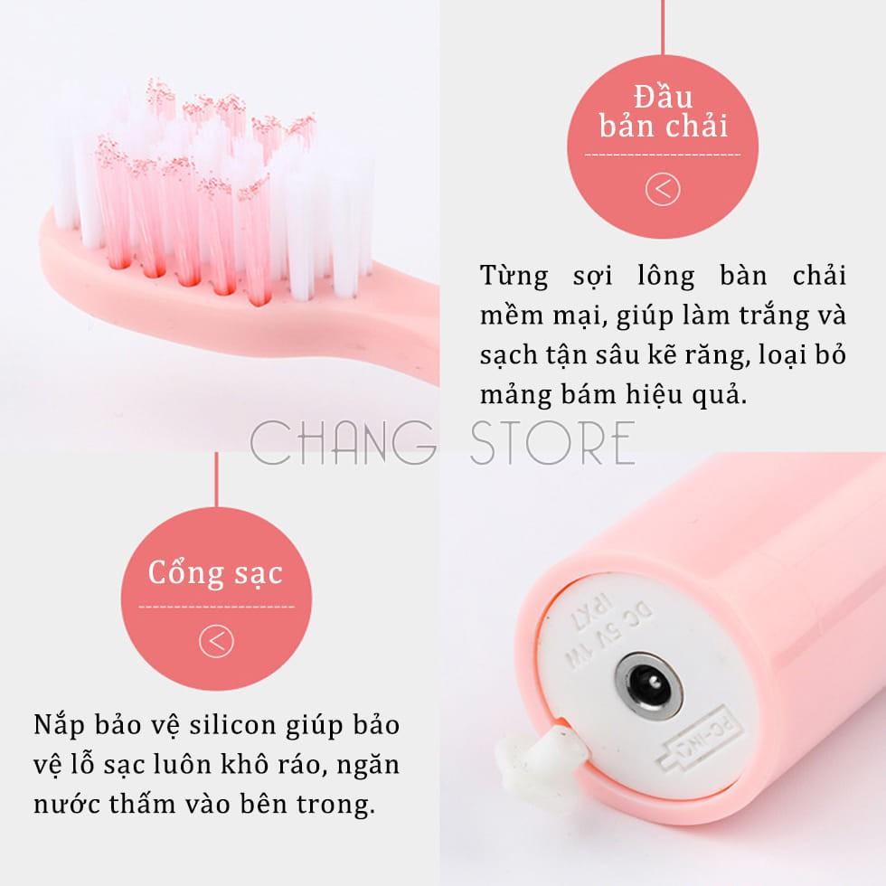 Bàn chải điện tự động đánh răng, bàn chải điên 5 chế độ hàng nội địa Trung cao cấp