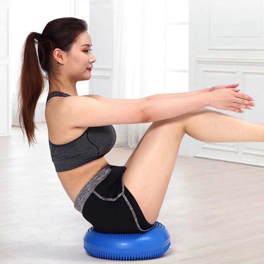 Đệm tập YOGA thăng bằng bơm hơi chính hãng SPORTY chất liệu silicon có gai