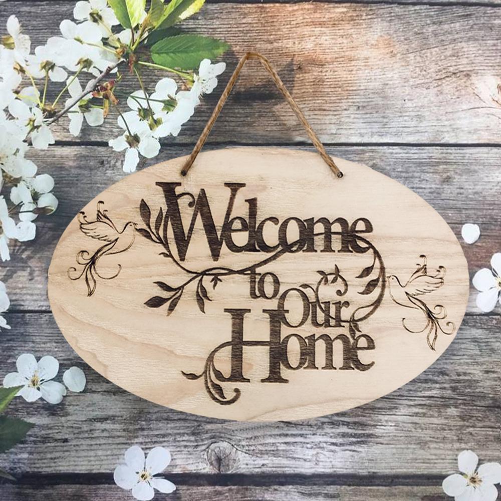 Bảng Gỗ Welcome  Bàng gỗ DIY - Bảng khắc theo yêu cầu