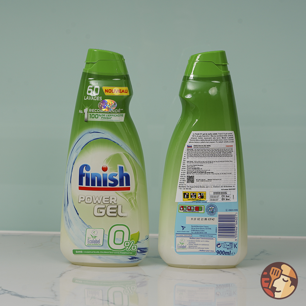 Gel rửa chén bát Finish Eco 0% 900ml hữu cơ, chính hãng, an toàn, thân thiện với môi trường