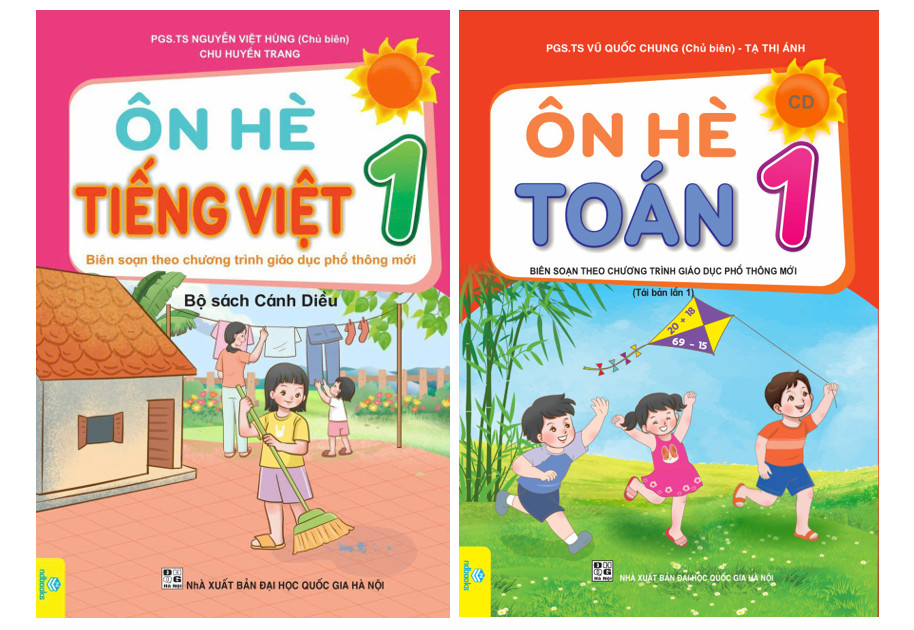 Sách - Combo 2 cuốn Ôn Hè Toán + Tiếng Việt Lớp 1 - Biên soạn theo chương trình GDPT mới Cánh Diều - ndbooks