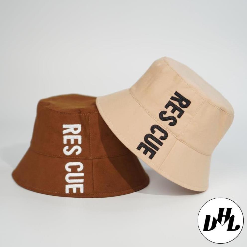 (Hàng VNXK) Nón thời trang, mũ Bucket vành Cụp RESCUE vải Kaki đẹp chuẩn thời trang (Ảnh thật