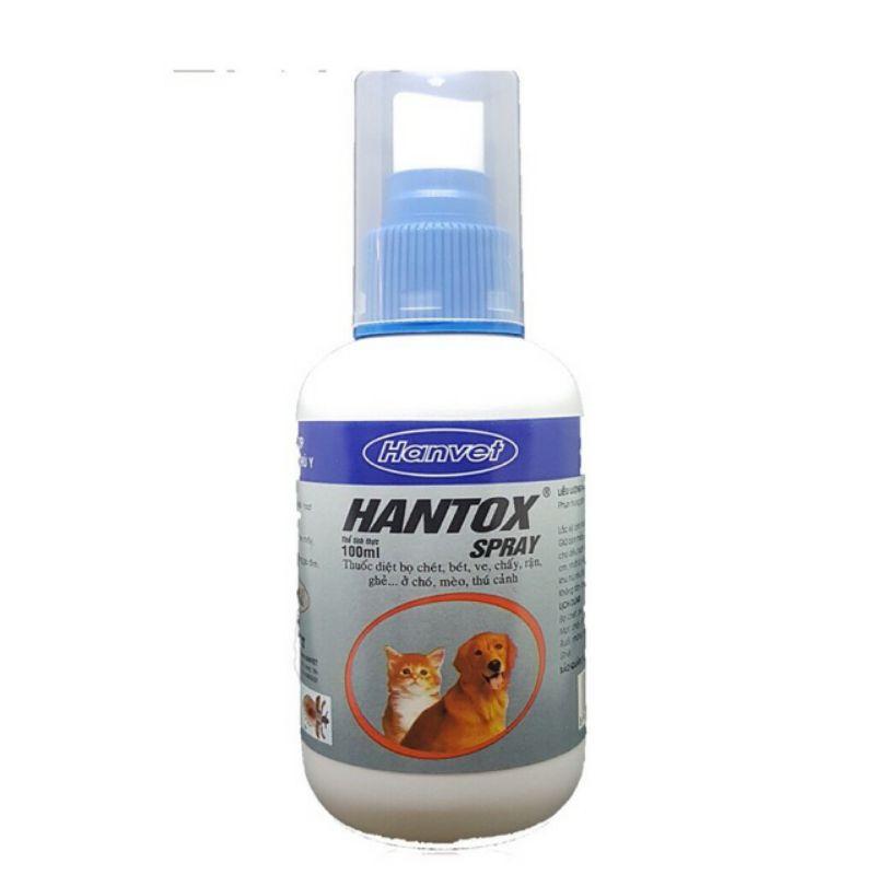 Thuốc xịt ve. Rận. Bọ chét Hantox dành cho chó mèo 300ml