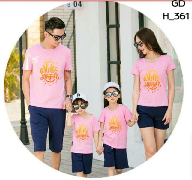 Áo gia đình cotton loại 1 đủ màu
