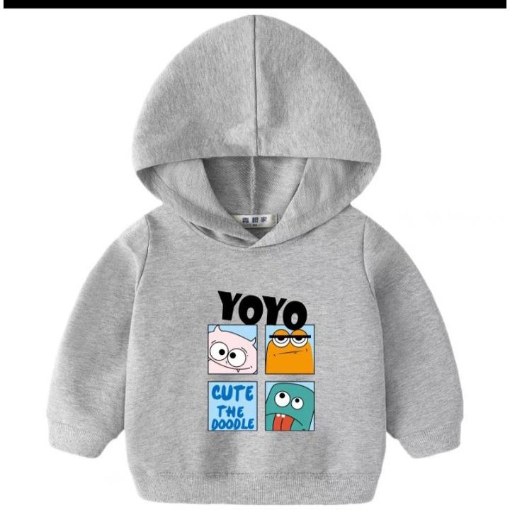 Áo hoodie yo.yo cho bé trai từ 9 đến 33kg , chất nỉ bông siêu xinh