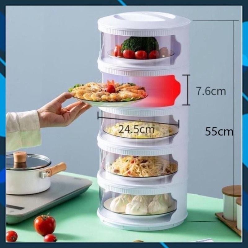 Lồng bàn giữ nhiệt đậy thức ăn tầng mẫu mới - sẵn hàng
