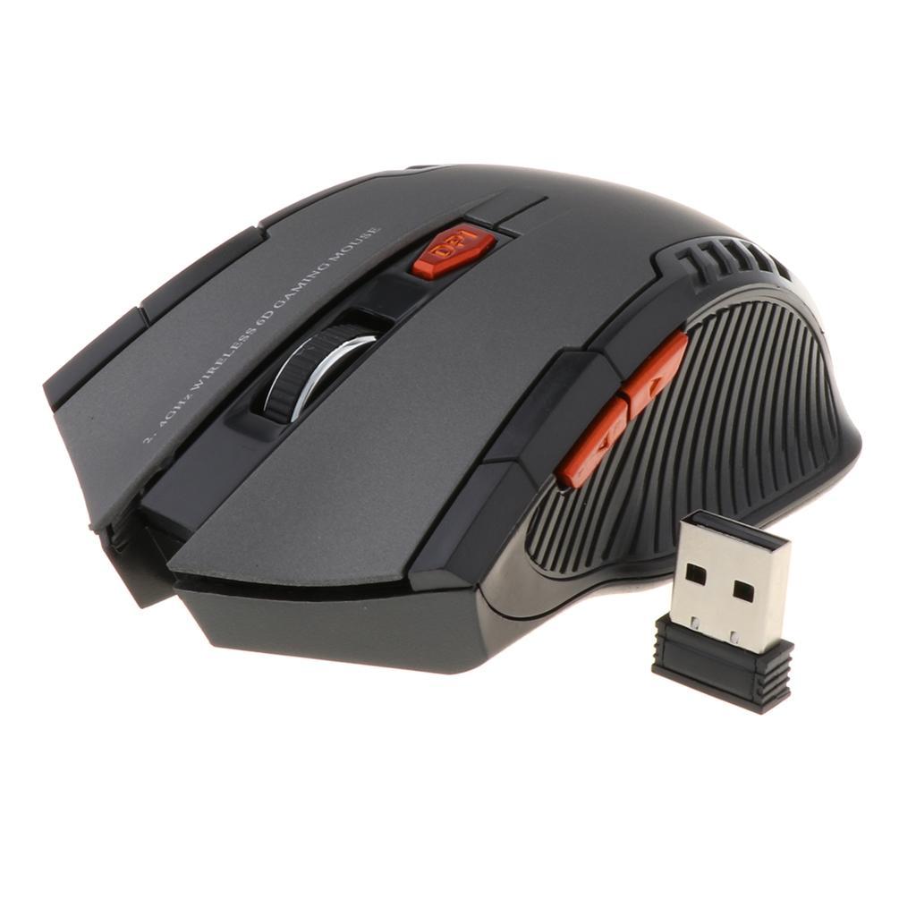 Wireless Gaming Mouse Scroll Wheel & USB Receiver for Laptop Computer