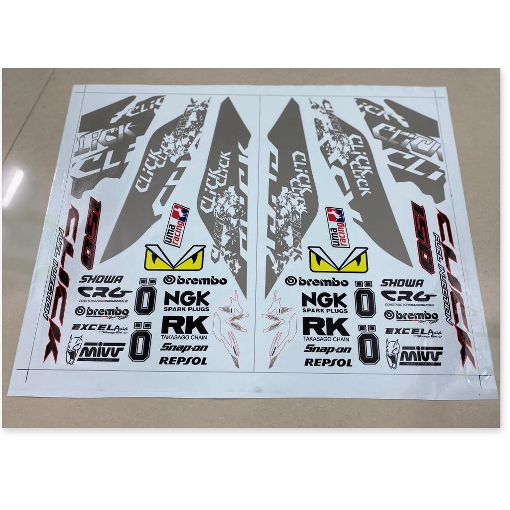 Tem rời dành cho CLICK 150 xám trắng