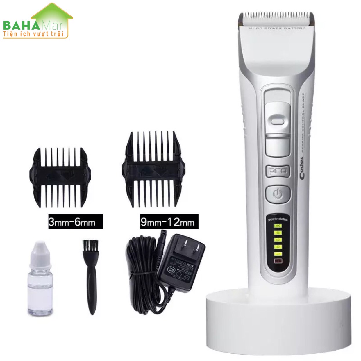 TÔNG ĐƠ CHUYÊN NGHIỆP SẠC ĐIỆN CẮT TỈA RÂU TÓC "BAHAMAR" thỏa sức sáng tạo kiểu tóc với các đầu lưỡi dao cắt tỉa tóc râu rất thuận tiện