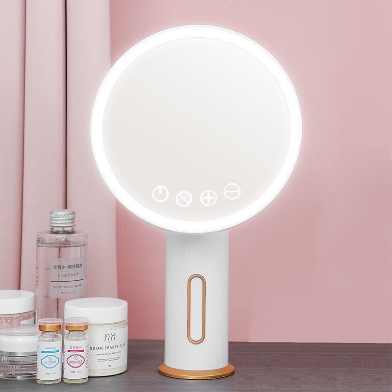 Gương đèn led cảm ứng xoay 360 độ thông minh - Gương trang điểm để bàn 19cm nhiều màu decor phòng ngủ đẹp và quà tặng bạn gái