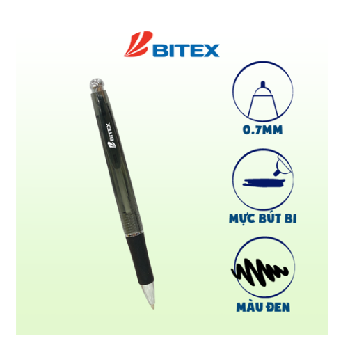 Hộp 20 Cây Bút Bi Mực Đen - 0.7mm - B10