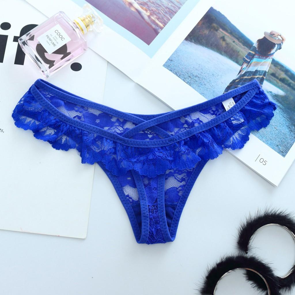 Combo 3 Quần lót lọt khe - Quần lót ren nữ phối dây sexy - Chất liệu ren mềm mịn, màu ngẫu nhiên DNL019