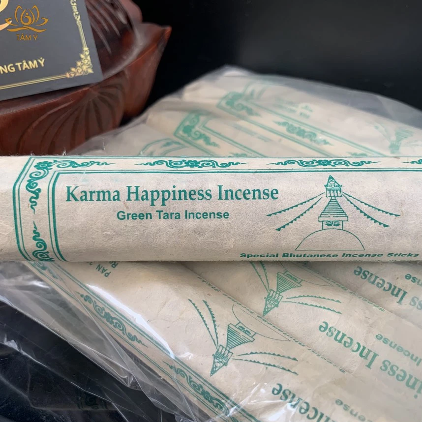 Nhang/hương KARMA HAPPINESS bản hộp cứng và Karma Happiness Green Tara bản vỏ mềm