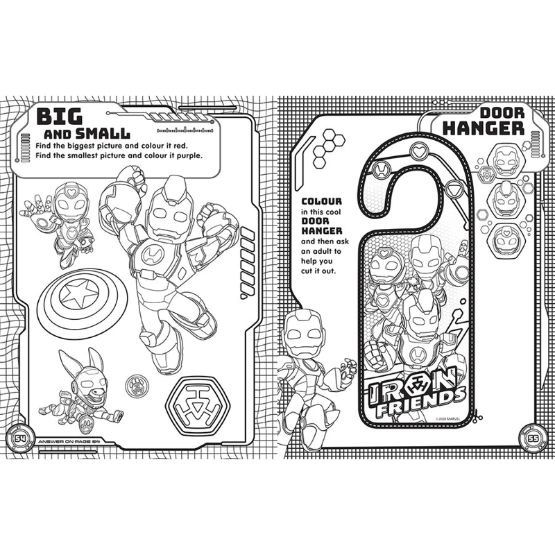 Sách Iron Man And His Awesome Friends - Mega Colouring Book