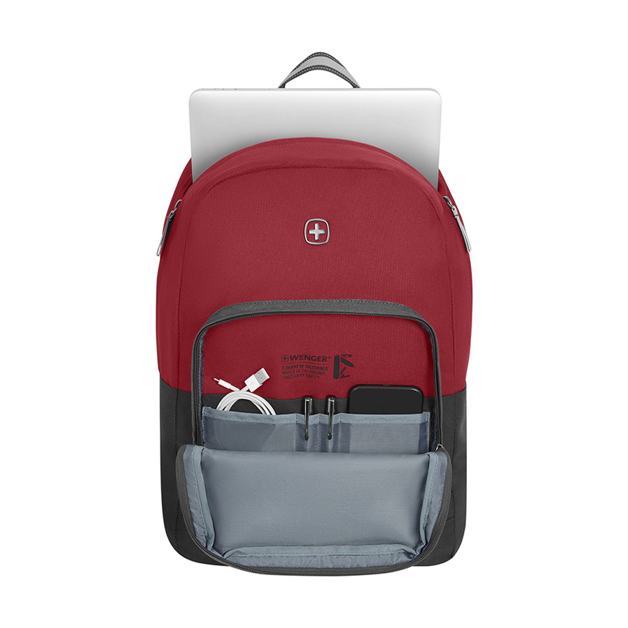 Balo laptop 16" NXT 2.0 Crango WENGER - THỤY SĨ: Ngăn chứa laptop 16" có đệm bảo vệ Bộ sắp xếp thiết yếu giữ dây nguồn, bộ sạc, danh thiếp gọn gàng và dễ truy cập
