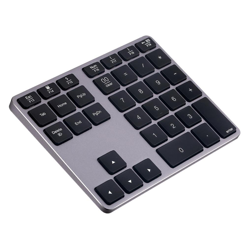 USB Bluetooth Wireless 34 Keys Number Pad Numeric Keypad Keyboard for Laptop