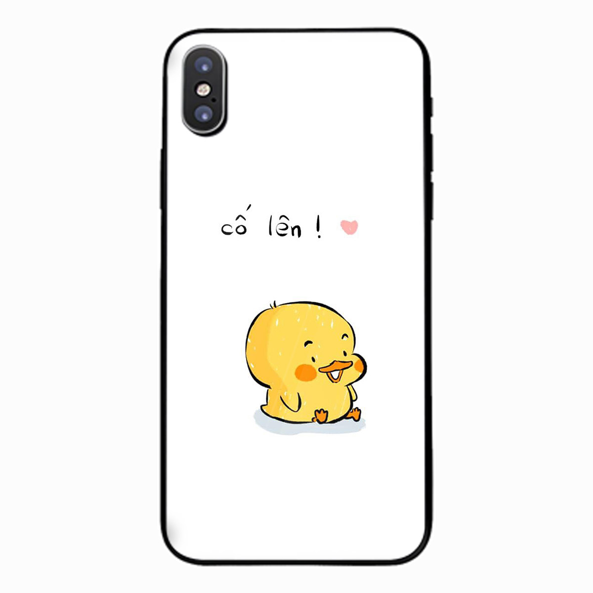 Ốp kính cường lực cho điện thoại iPhone X - Cố lên MS ACQTU006