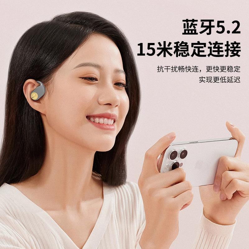 Clip Wireless Headset Ear Hooks Sweatproof Earphones for Workout Driving Gym