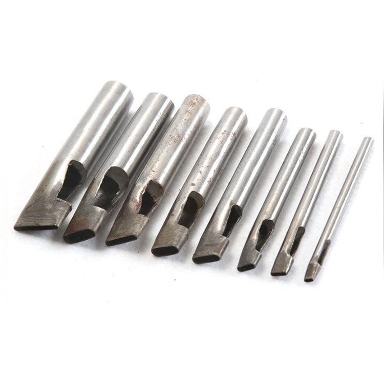 Công cụ đục lỗ dùi rỗng Bộ mũi khoan lỗ hình bầu dục Công cụ đục lỗ hình bầu dục cho dây đeo bằng da Dây đeo đồng hồ Thắt lưng dây giày Áo khoác vải da Thủ công