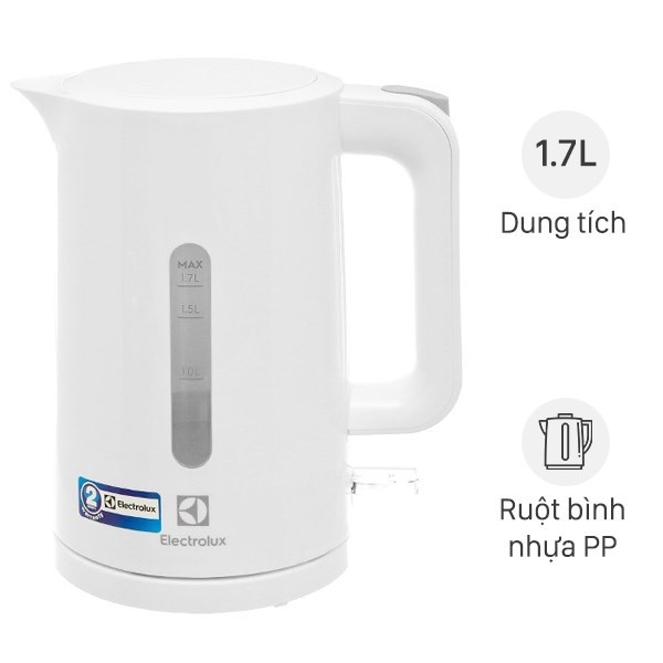 Bình đun nước siêu tốc Electrolux E2EK1-100W 1.7L - Hàng chính hãng