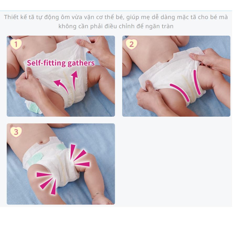 Combo 3 Gói Tã Dán Moony Gói Đại S84 (84 Miếng)