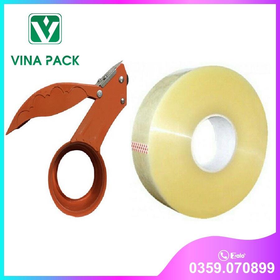 Cắt băng dính cầm tay cuộn rộng 5 cm và băng dính đại 1kg trở xuống