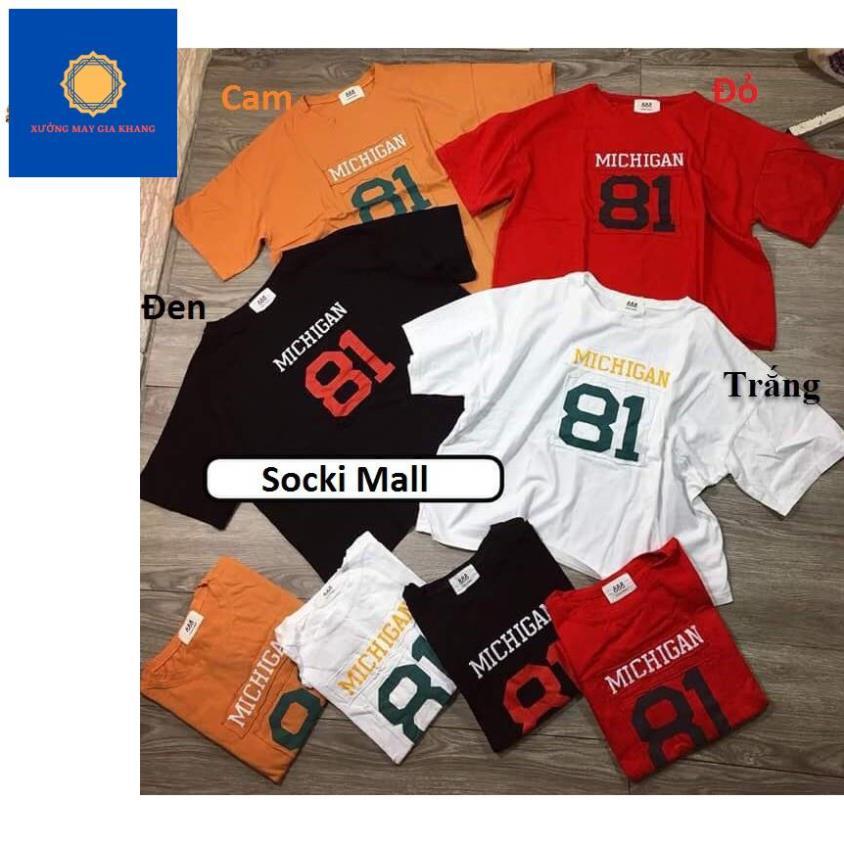 Áo thun bé gái dáng cánh dơi, form xòe rộng duyên dáng, may đắp số 81