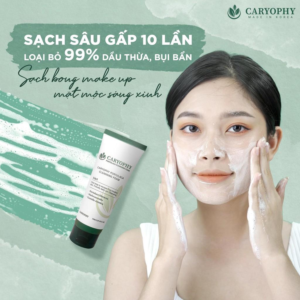 Bộ 3 SP làm dịu da mụn và tẩy da chết dịu nhẹ Caryophy