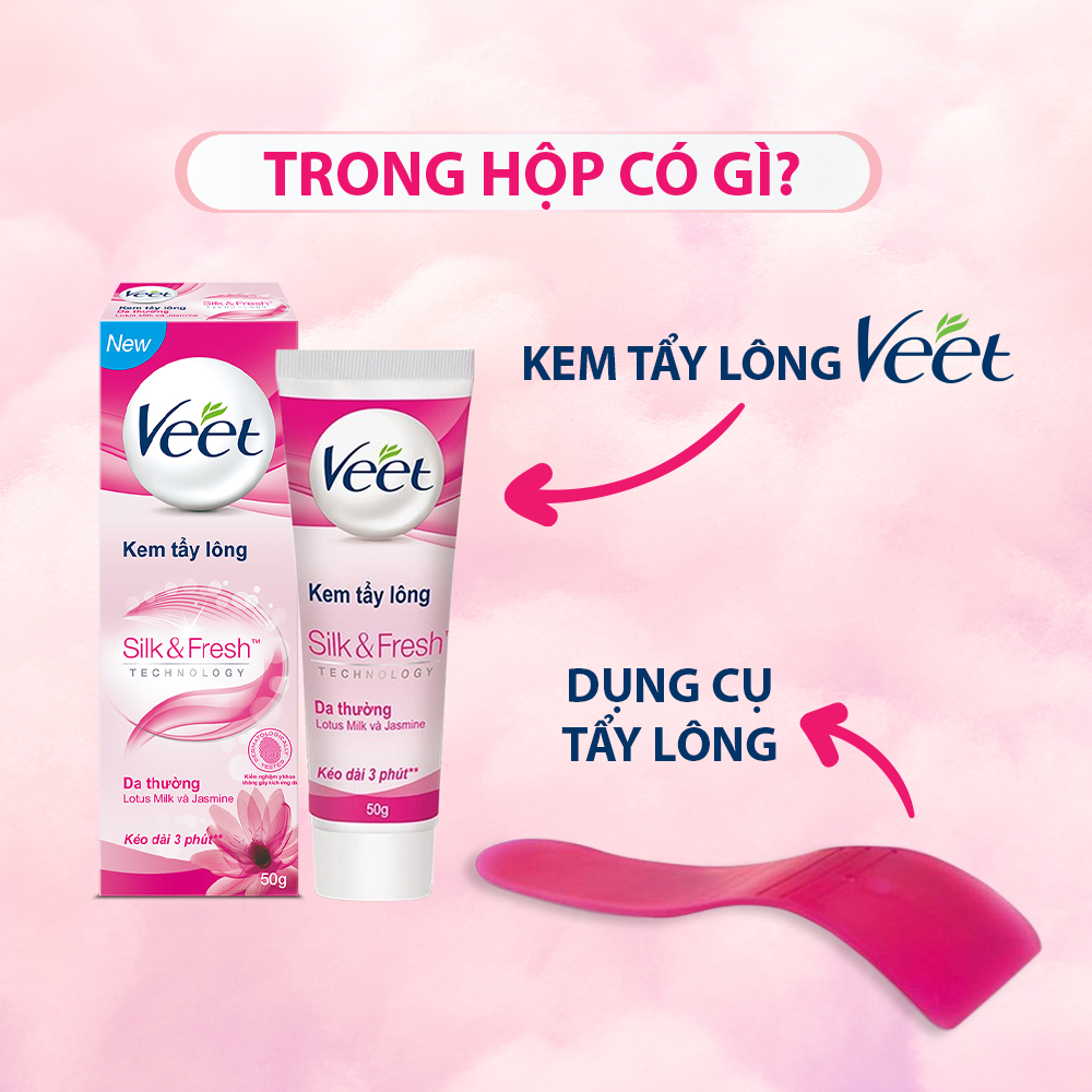 Combo 2 Kem Tẩy Lông Cho Da Thường Veet Silk Fresh 50G