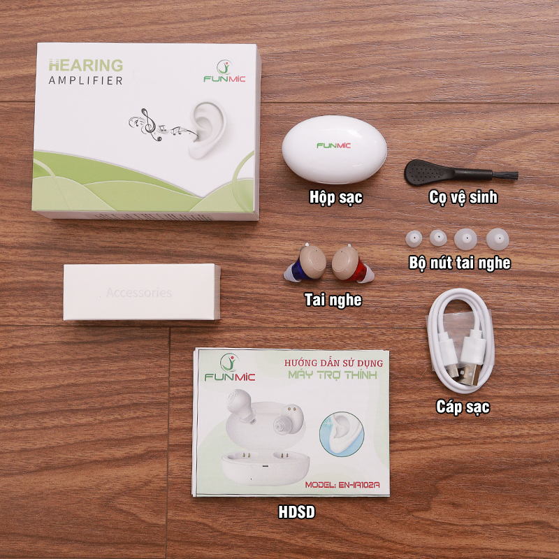 Máy trợ thính đeo trong tai Funmic EN-IA102A - Loại đeo 2 tai