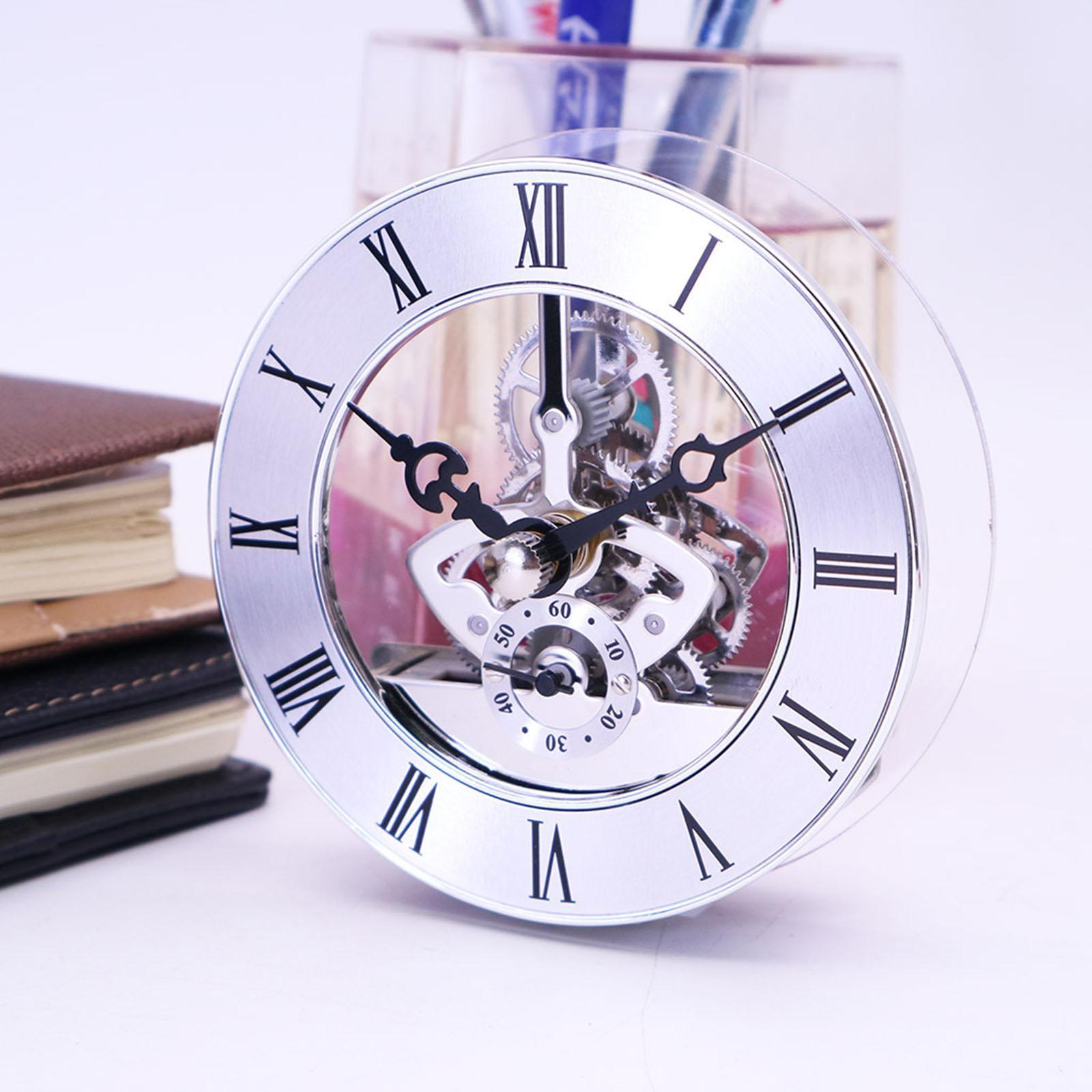 Roman Numeral Clock Insert Classic Round Retro for Arts Crafts Gift DIY