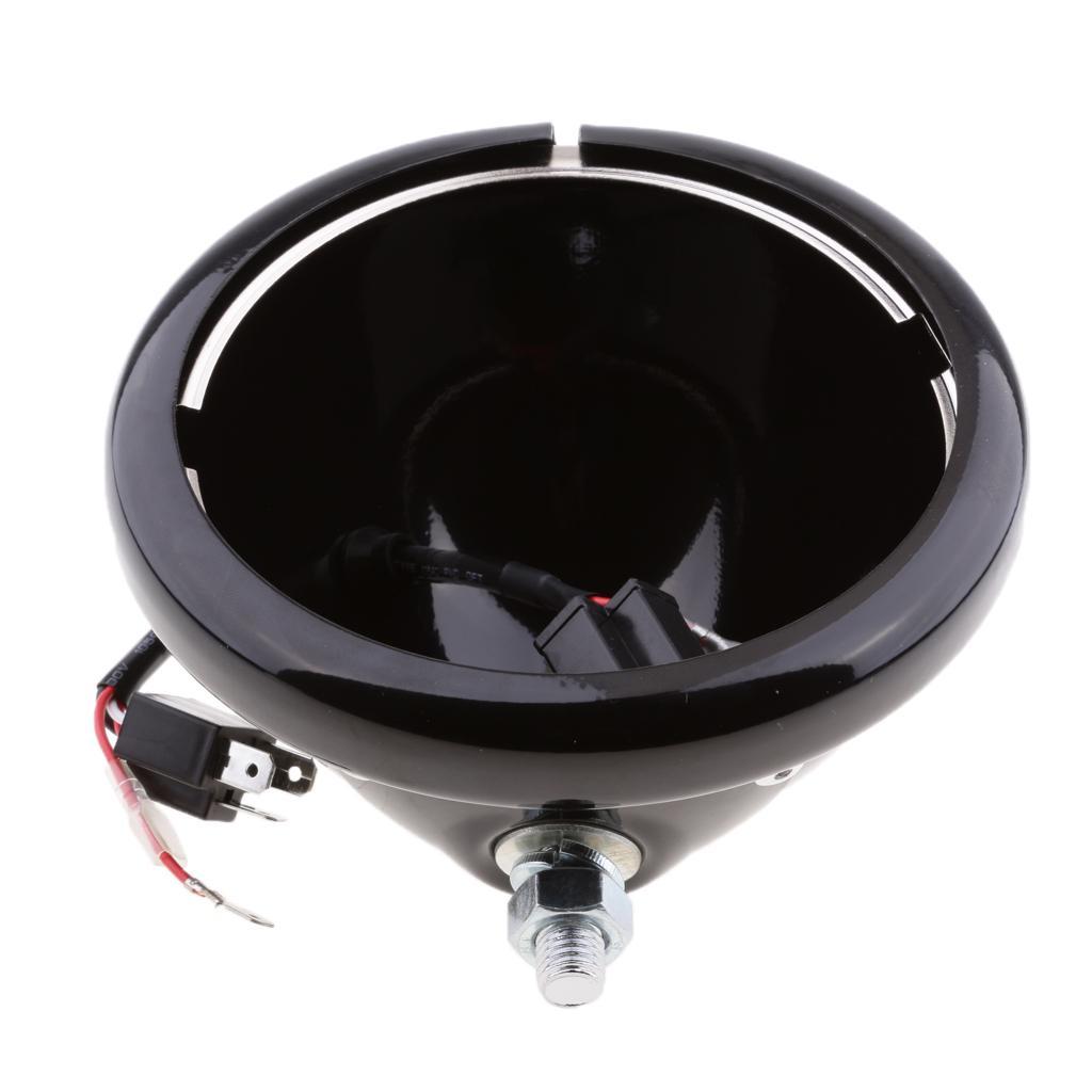 5.75 Inch Motorcycle Headlights Housing Bracket Bucket for Harley Black