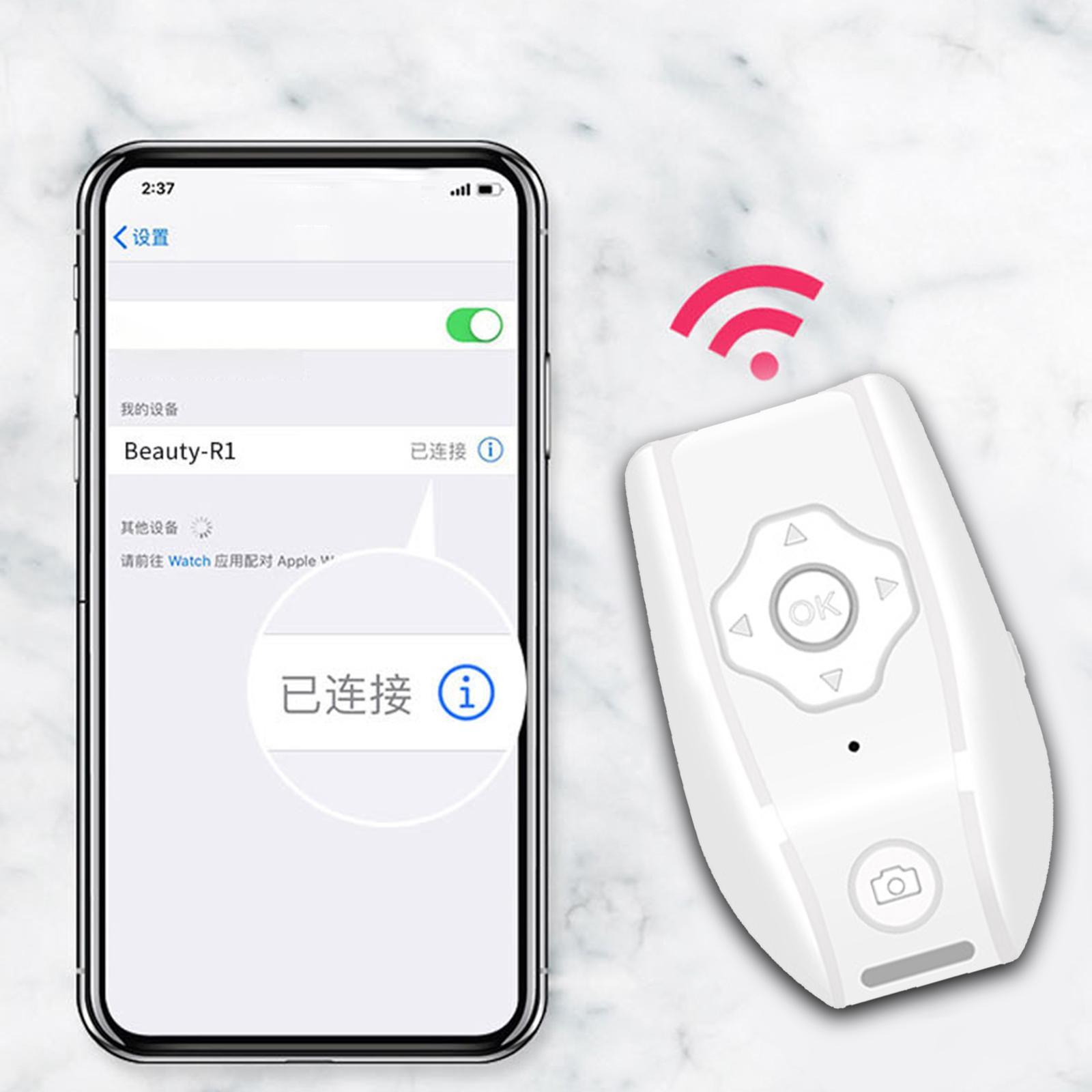 Bluetooth Phone Remote Controller Page Turner Selfie Button Camera Shutter for Page Turning