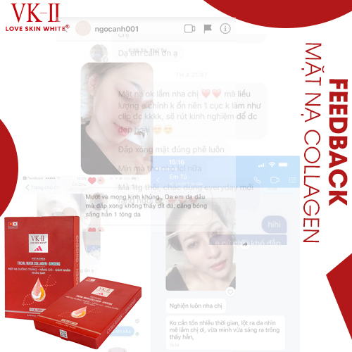 Mặt Nạ Dưỡng Trắng - Nâng Cơ - Giảm Nhăn Nhân Sâm VK II