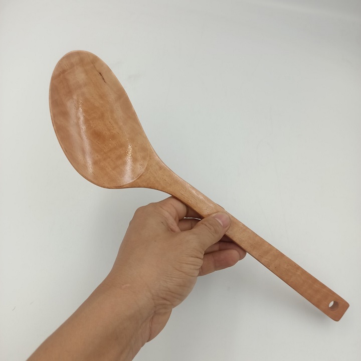 Muôi Xới Cơm Đảo Đồ ăn Dáng Lệch Gỗ Tự Nhiên An Toàn Cho Sức Khỏe