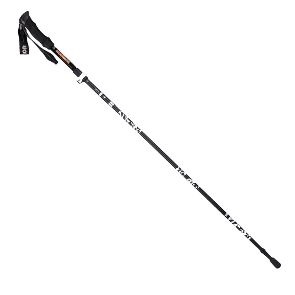 Long Type Adjustable Collapsible Alpenstock Telescopic Hiking Pole with Moisture Absorb EVA Handle for Men and Women