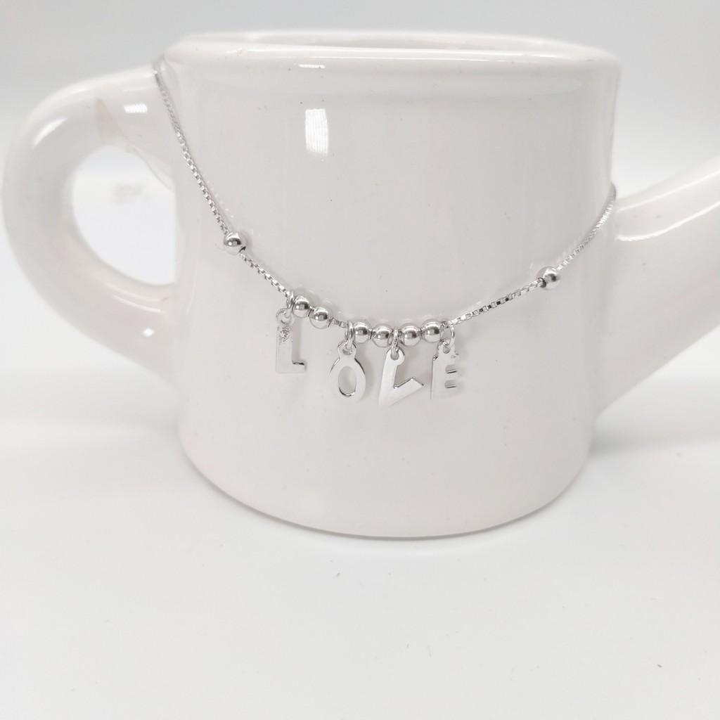 Lắc Chân Chân Chữ Love Bằng Bạc Italy Cho Nữ LC1549 - Bảo Ngọc Jewelry