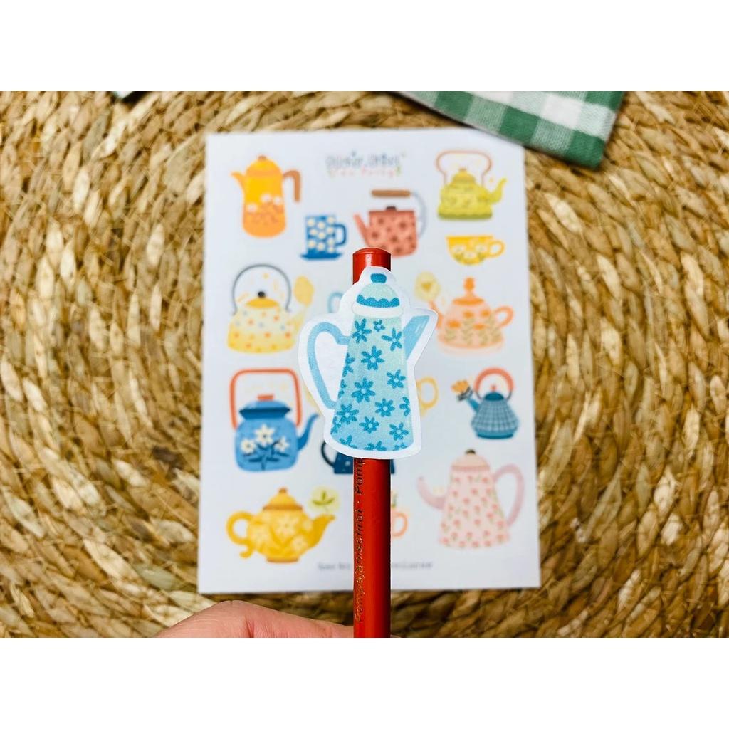 Sticker sheet tea party - chuyên dán, trang trí sổ nhật kí, sổ tay | Bullet journal sticker