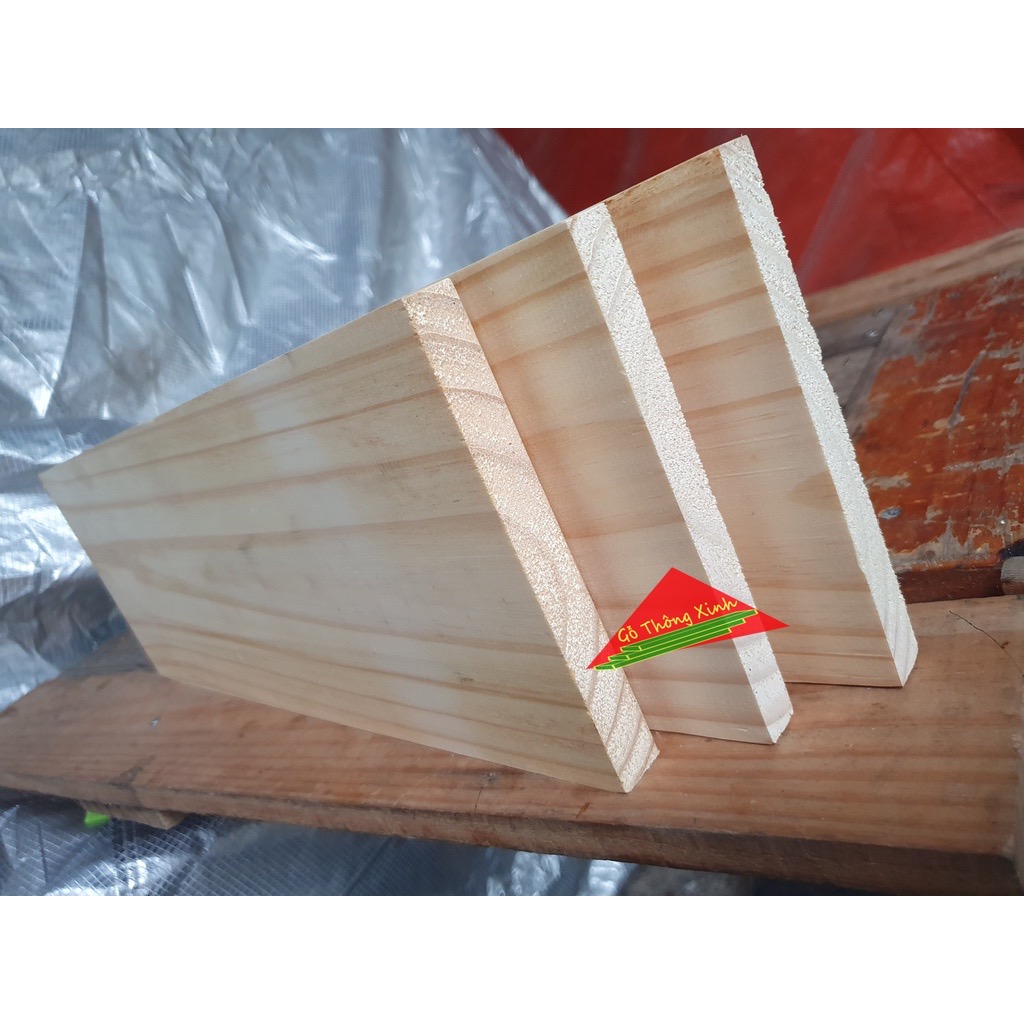 Combo 3 tấm gỗ thông tấm rộng 15cm,dày 2cm, dài 50cm được bào láng 4 mặt thích hợp làm kệ âm tường, làm giá sách,decorde,chế DIY
